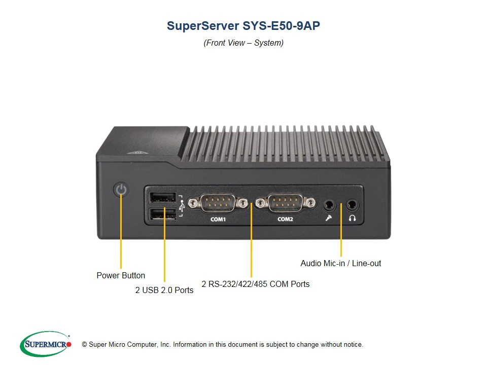 SYS-E50-9AP Front